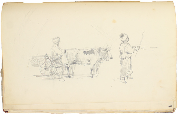 Штернберг Василий Иванович. Альбом рисунков с пейзажами, портретами и набросками 